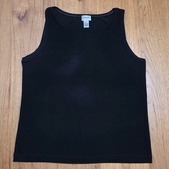 Chico's Travelers Elegant Black Top Women's Size 3 (XL) - Picture 1 of 3
